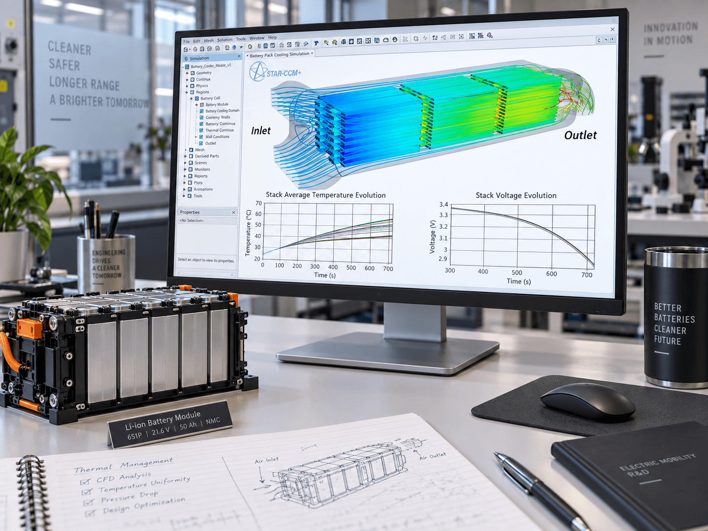 Simcenter Battery Design Studio 배터리 셀 및 팩 설계 모델