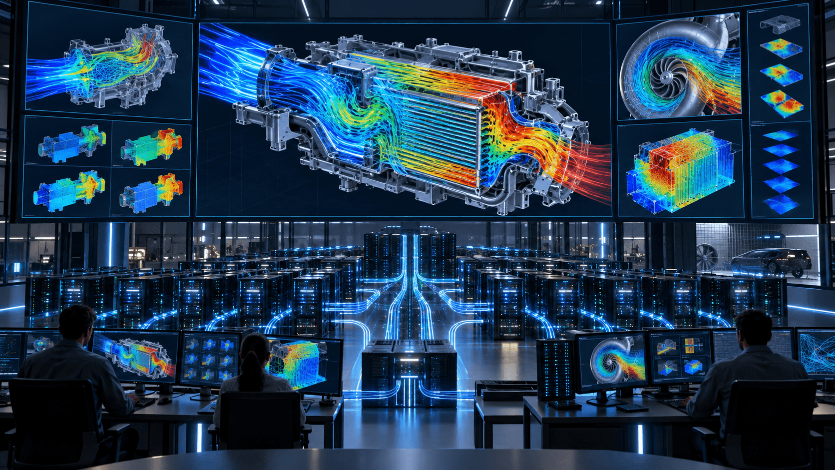 AcuSolve 대규모 CFD 병렬 계산 엔지니어링 이미지